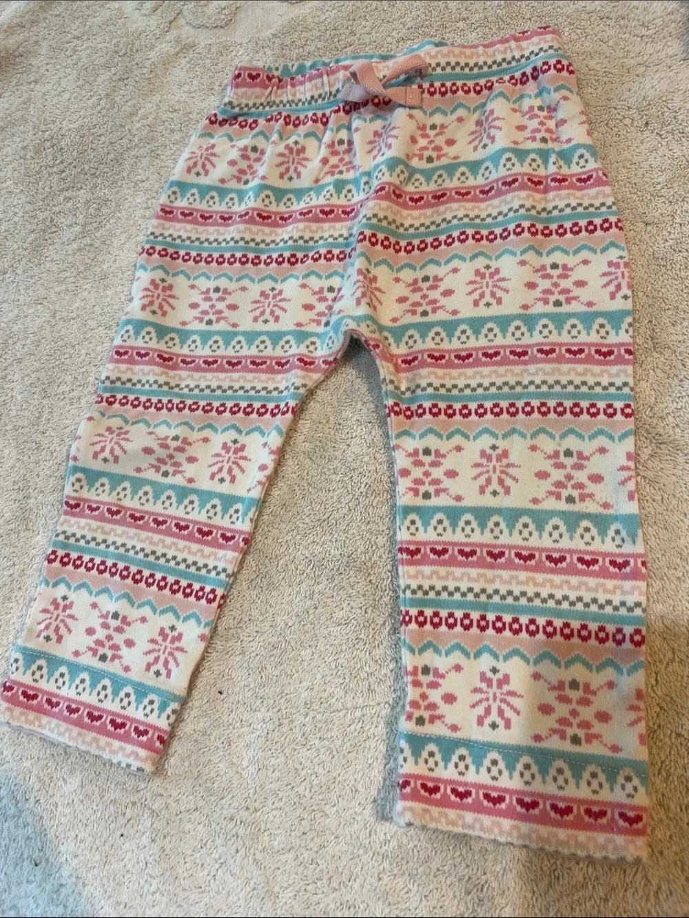 Gymboree 2016 Winter 1 Penguin Fair Isle Cotton Knit Sweater Pants Set